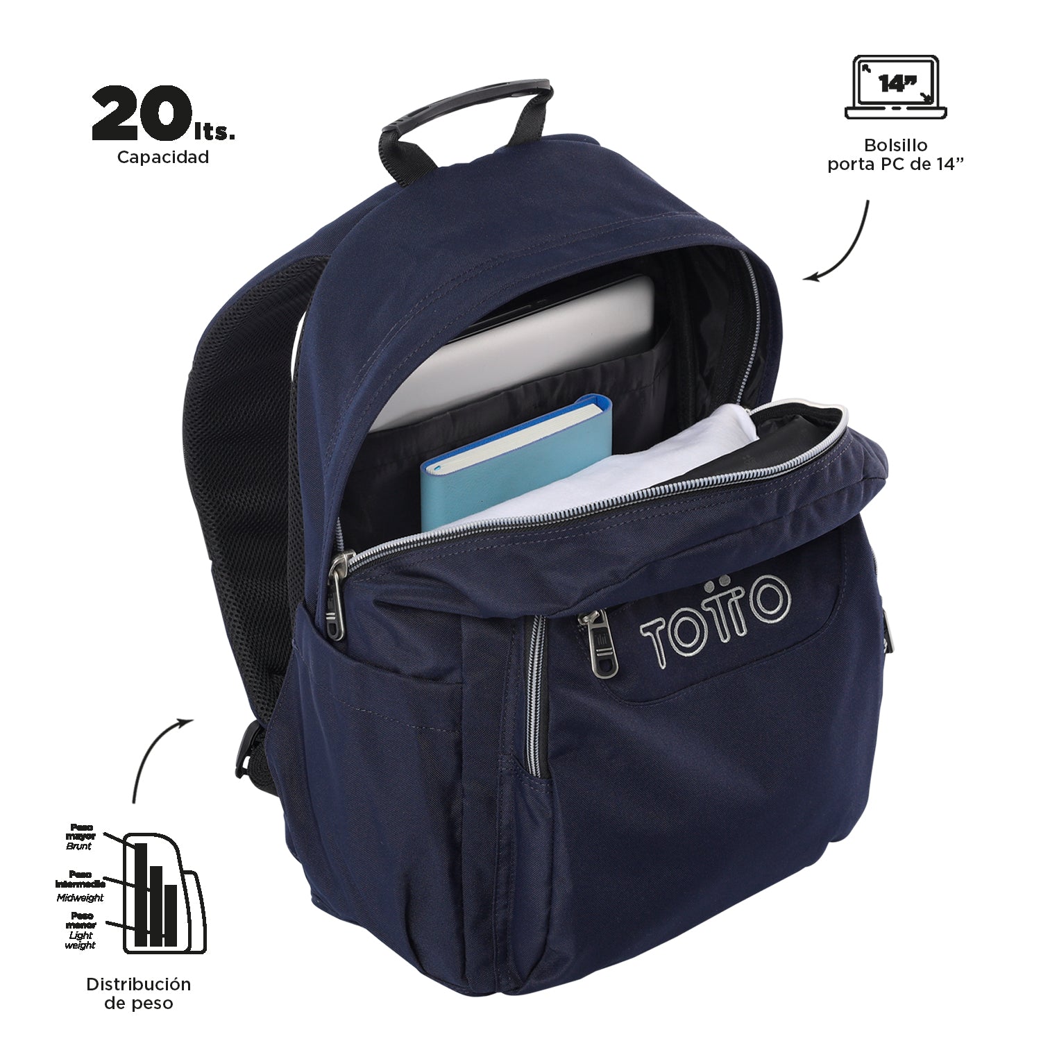 Backpack Acuarela Blue Z04 – Totto Guyana