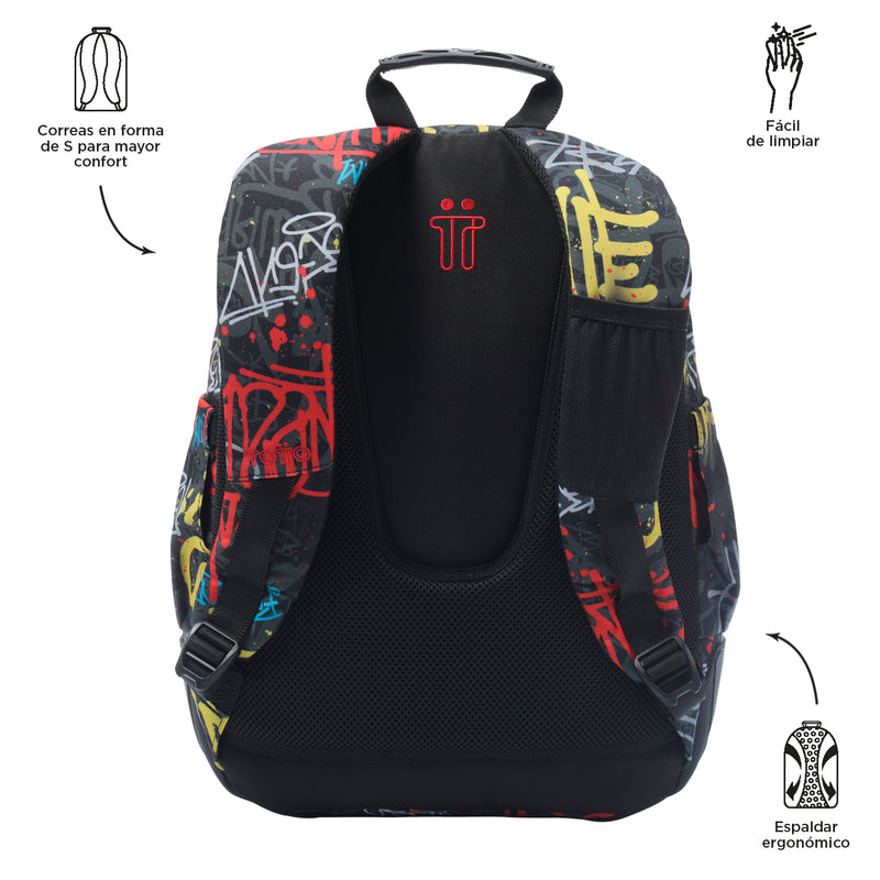 Backpack Rayol Black 6CS