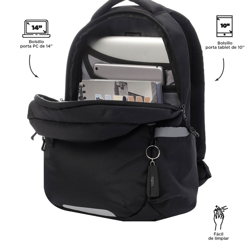 Backpack PC Pocket 14" P Tablet Y Pc Misisipi Black Unisex N01