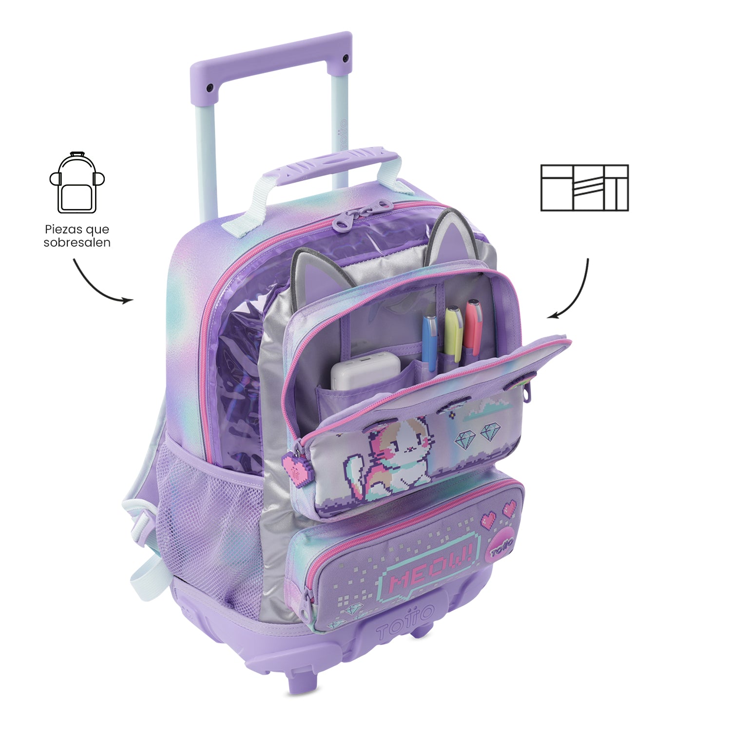 Wheeled Backpack ANDY CAT M 5QF