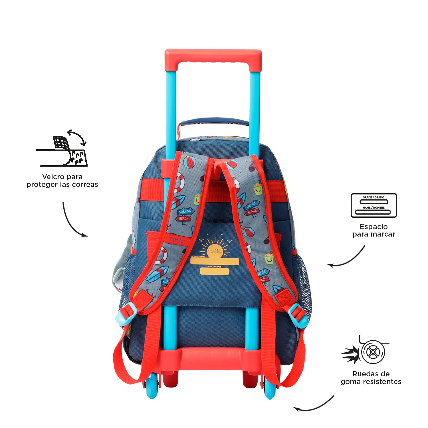 totto♡ Wheeled Backpack LITTLE SURFER M 7Y5 – Totto Guyana