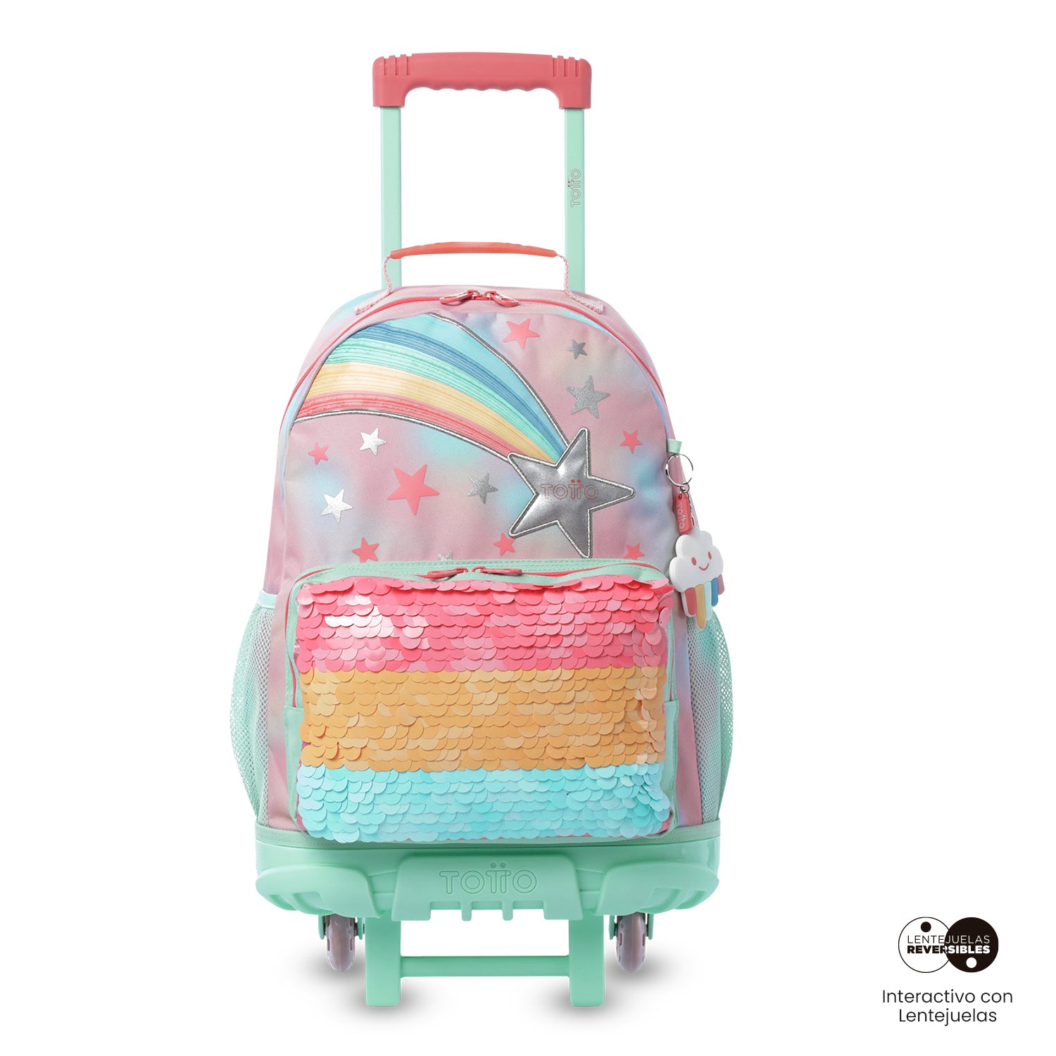 Wheeled Backpack RAINBOW STAR L  1KF