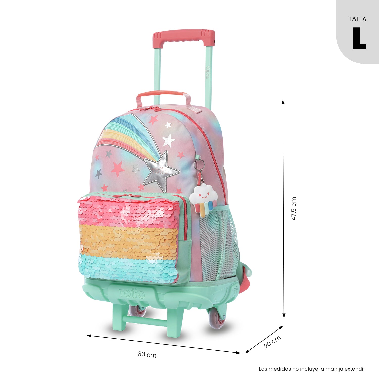 Wheeled Backpack RAINBOW STAR L  1KF